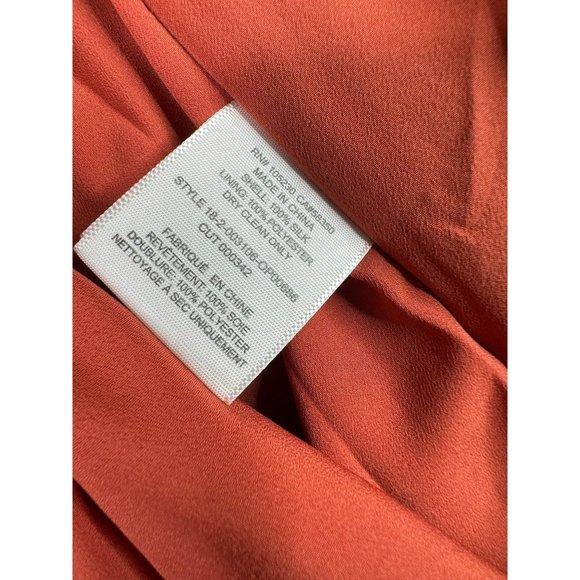 Joie 100% Silk Crop Ruffle Halter Top Jumpsuit/Romper sz XS Orange - Picture 4 of 10